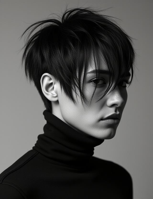 Modern edgy hair styling in a New York studio